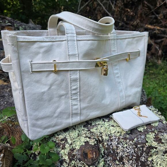 L.L. Bean Handbags - L L. Bean "Boatkin" Style Handmade Upcycled Boat And Tote W Zippered Coin Pouch